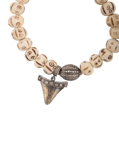 Shop Loree Rodkin Shark Tooth Charm Bracelet In Neutrals