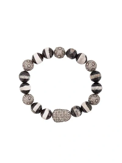 agate beaded diamond bracelet