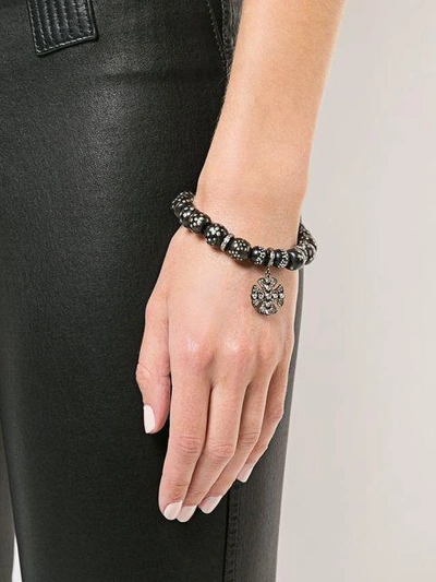 Moroccan bead Maltese cross bracelet