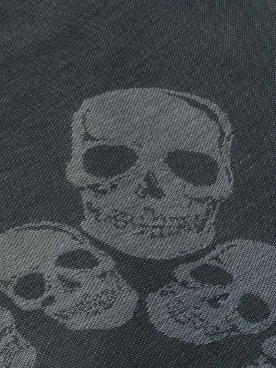 Shop Zadig & Voltaire Zadig&voltaire Skull Print Scarf - Grey