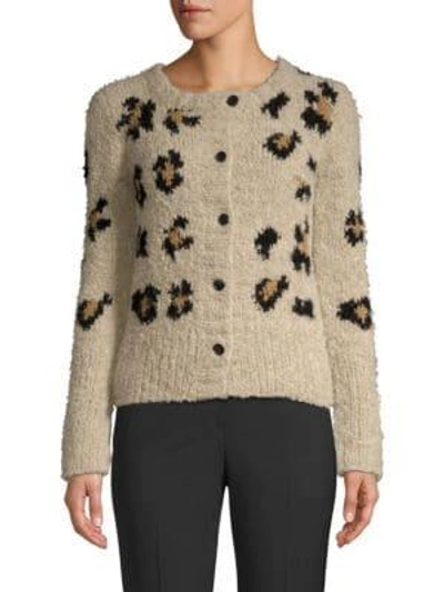 Shop Smythe Leopard Print Intarsia Granny Cardigan