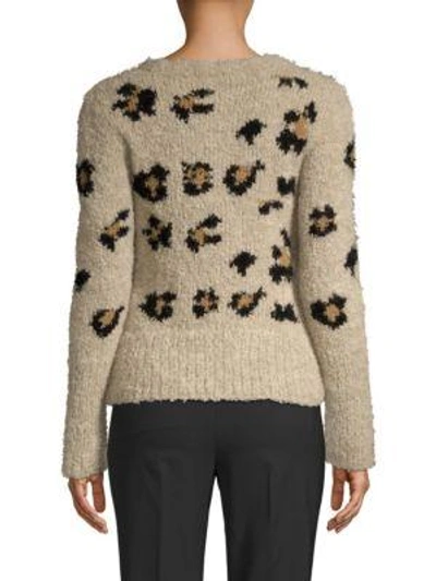 Shop Smythe Leopard Print Intarsia Granny Cardigan