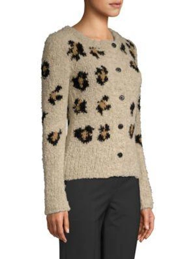 Shop Smythe Leopard Print Intarsia Granny Cardigan