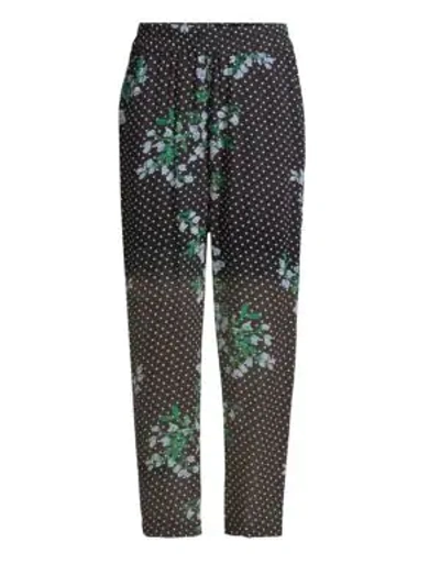 Shop Ganni Rometty Polka Dot Pants In Black