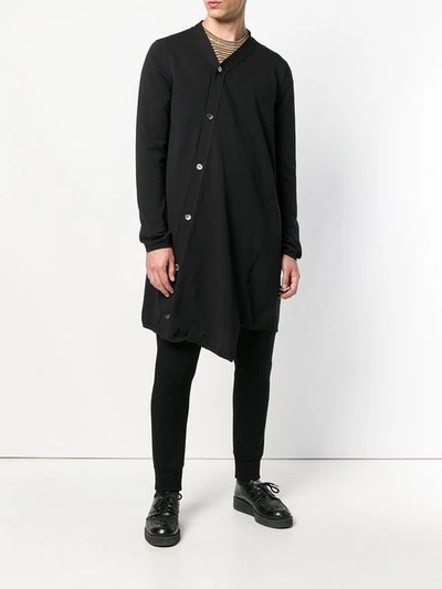 Shop Comme Des Garçons Homme Deux Comme Des Garçons Homme Plus Asymmetric Button-down Cardigan - Black