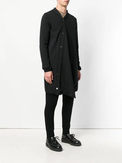 Shop Comme Des Garçons Homme Deux Comme Des Garçons Homme Plus Asymmetric Button-down Cardigan - Black
