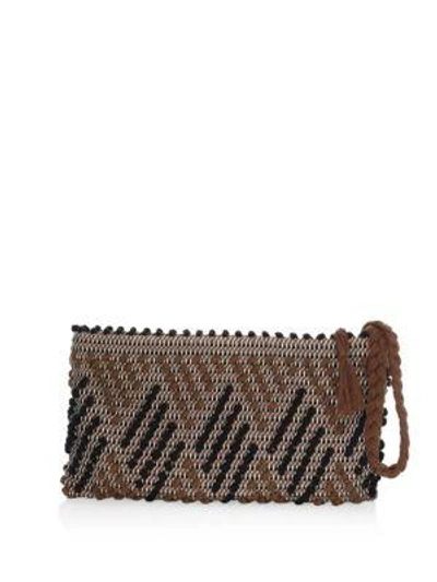 Shop Antonello Tedde Piattina Rombi Clutch In Nocciola