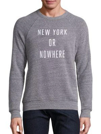 Shop Knowlita Women's New York Or Nowhere Graphic Sweatshirt In Grey White
