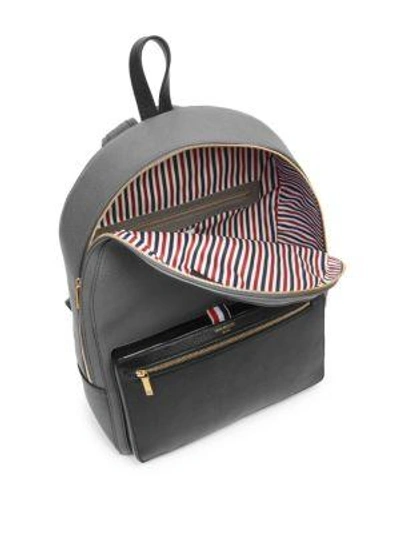 Shop Thom Browne Unstructured Leather Backpack In Black