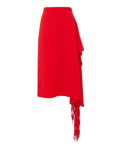 Shop Tibi Fringe Midi Skirt