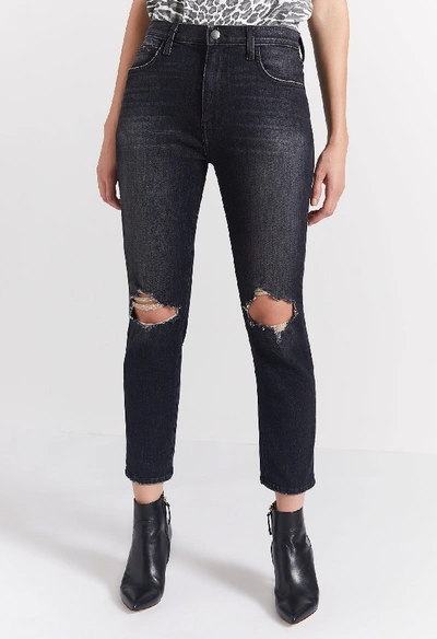 Shop Current Elliott The Vintage Cropped Slim Jean In Torpedo D