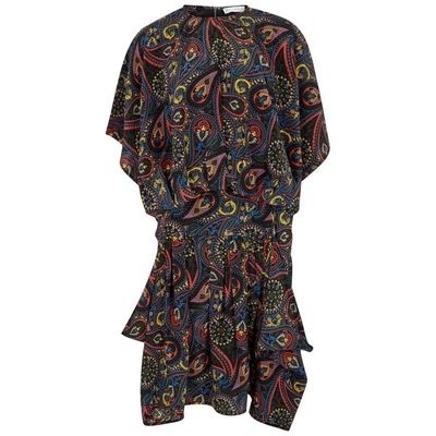 Shop Jw Anderson Printed Silk Crepe De Chine Dress In Multicoloured