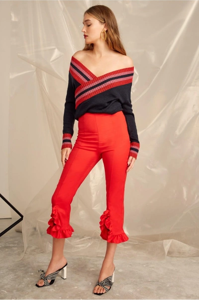 Shop C/meo Collective You Or Me Pant In Cherry