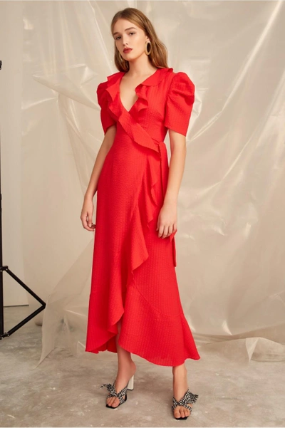 Shop C/meo Collective Advance Gown In Cherry