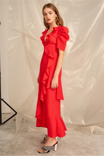 Shop C/meo Collective Advance Gown In Cherry