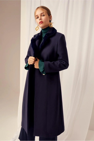 Shop Keepsake State Of Mind Coat In Navy