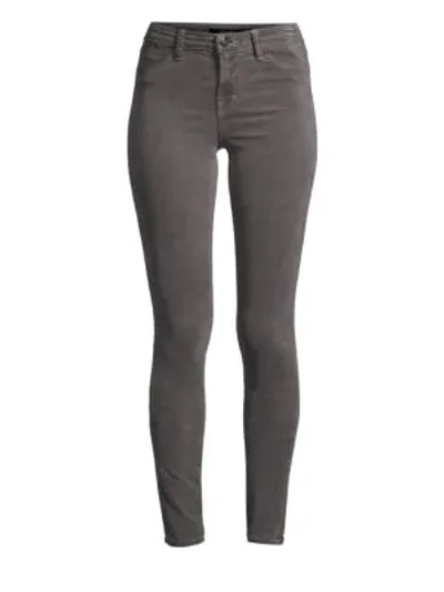 Shop J Brand 815 Mid-rise Velvet Super Skinny Jeans In Dark Whistle