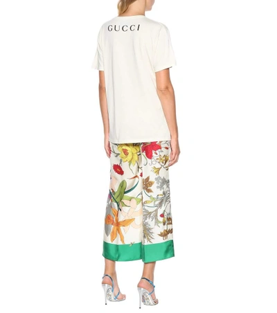 Shop Gucci Oversized Printed T-shirt In White