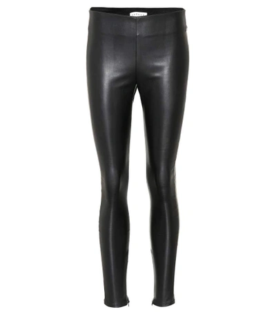 Velvet Berdine Faux Leather Leggings In Black