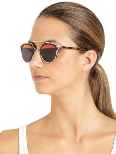 Shop Dior So Real 48mm Pantos Sunglasses In Gold