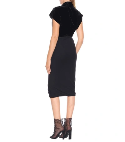 Shop Rick Owens Lilies Knit Tube Skirt In Black