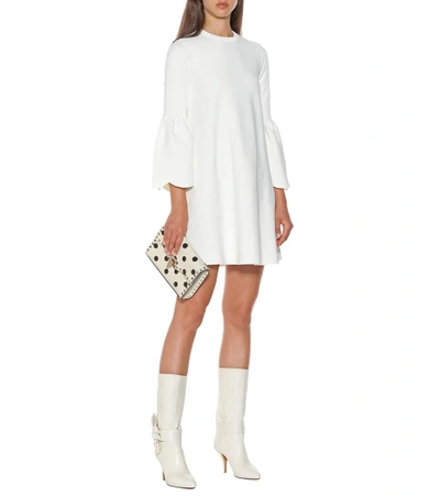 Shop Valentino Jersey Dress In White