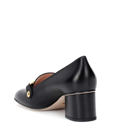 Shop Gucci Sylvie Mid-height Leather Pumps In Black