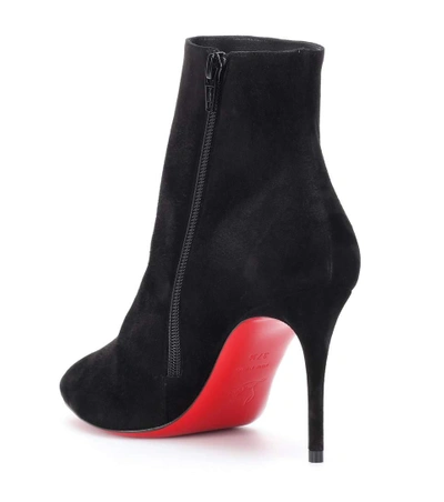 Shop Christian Louboutin Eloise 85 Suede Boots In Black