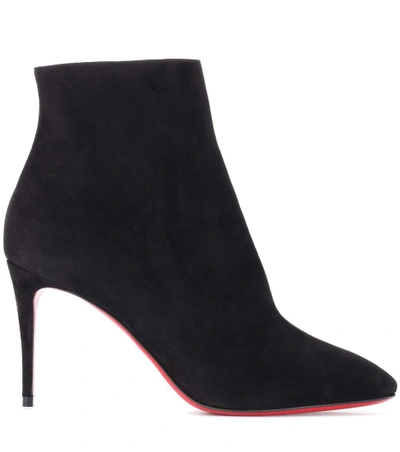 Shop Christian Louboutin Eloise 85 Suede Boots In Black