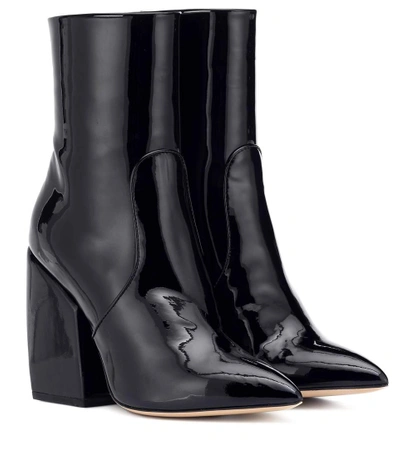 Shop Petar Petrov Solar Patent Leather Ankle Boots In Black