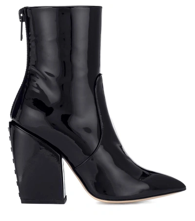 Shop Petar Petrov Solar Patent Leather Ankle Boots In Black