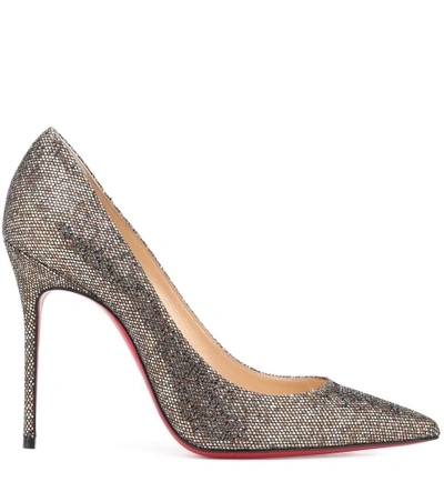 Shop Christian Louboutin Kate 100 Glitter Pumps In Gold