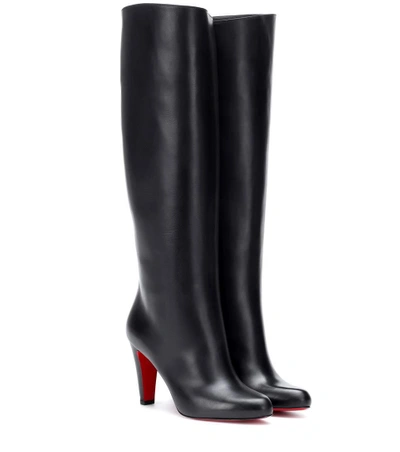 Shop Christian Louboutin Marmara Botta 85 Leather Boots In Black