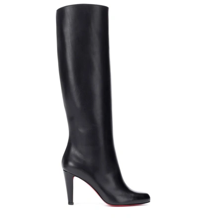 Shop Christian Louboutin Marmara Botta 85 Leather Boots In Black