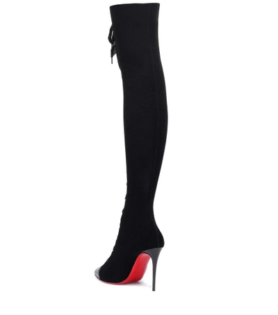 Shop Christian Louboutin Frenchie 100 Over-the-knee Boots In Black