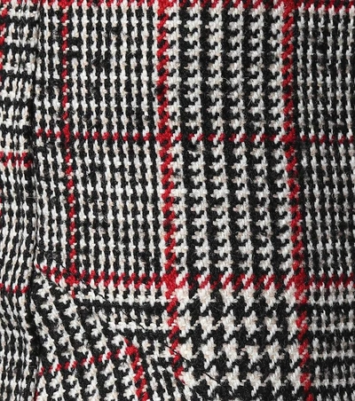Shop Mcq By Alexander Mcqueen Plaid Wool-blend Miniskirt In Grey