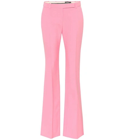 Shop Alexander Mcqueen Wool And Silk-blend Pants In Pink