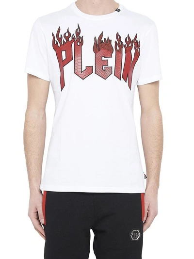 Shop Philipp Plein In Flame T In White
