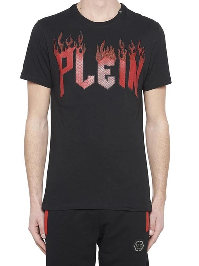 Shop Philipp Plein In Flame T In Black