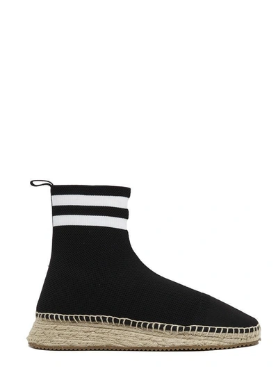 Shop Alexander Wang Dylan Espadrilles Sock Boots In Black
