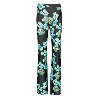 Shop Nissa Straight Trousers With Floral Print