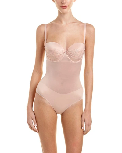 Shop Wolford Shape & Control Bodysuit In Pink