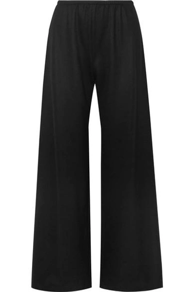 Shop The Row Gala Wool Wide-leg Pants In Black