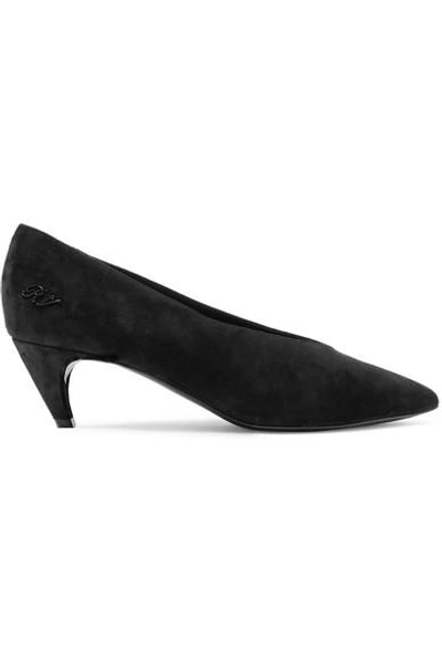 Shop Roger Vivier Choc Real Suede Pumps In Black