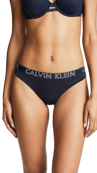 Shop Calvin Klein Underwear Ultimate Cotton Thong In Shoreline