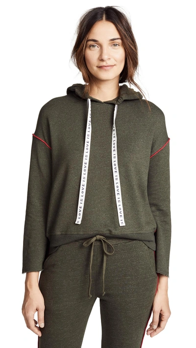Shop Sundry Hoodie With Piping In Military
