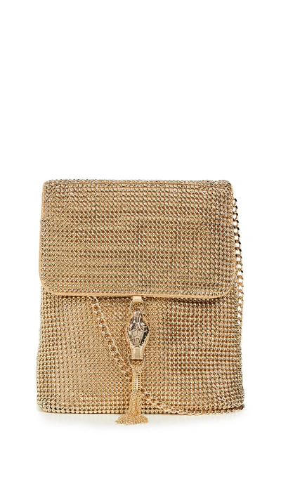 Shop Whiting & Davis Jeanne Cross Body Bag In Gold