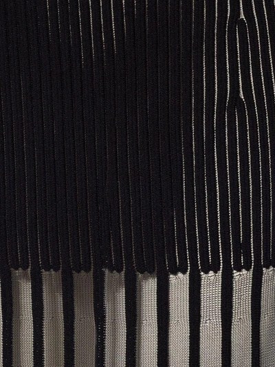 Shop Alexander Mcqueen Ottoman Knit Midi Skirt In Black