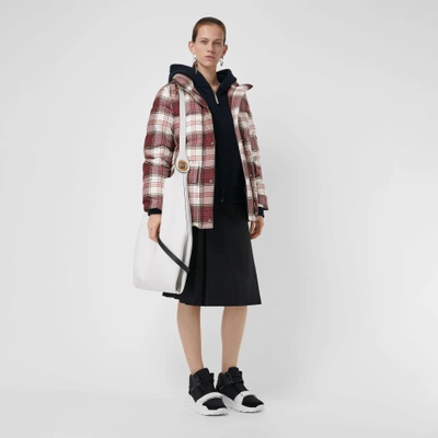 Shop Burberry Check Down-filled Puffer Jacket In Off White