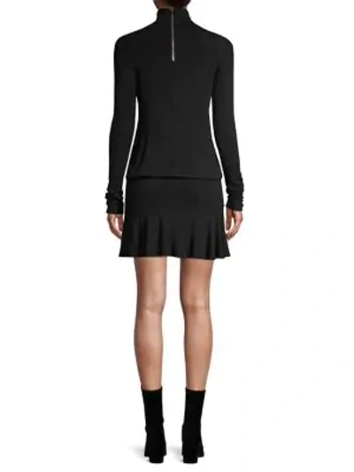 Shop Bailey44 Anastasia Ruffle-hem Sweater Dress In Anthracite